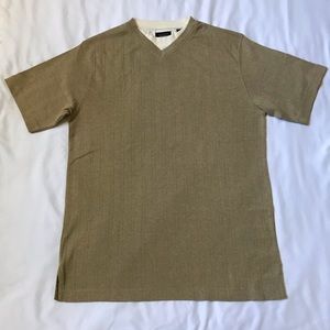 Haggar Vintage Short Sleeve Tan Shirt Size Small